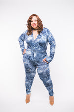 JUNO FAUX DENIM 2 PIECE SET- FINAL SALE